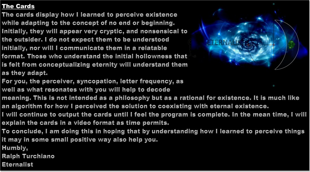 Eternity, Fear,Phobia, time, infinity, Apeirophobia, eternal, Ralph Turchiano,